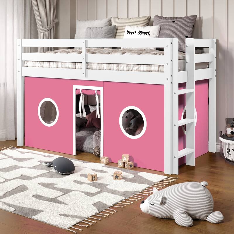 Taylor & Olive Trillium Low Loft Twin Bed with End Ladder