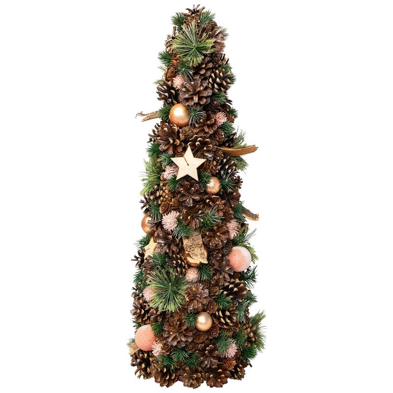 Pinecone and Tree Bark Artificial Christmas Decoration - 24"