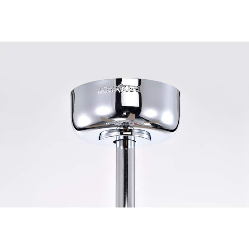 Chrome Finish 52 Inch Modern Crystal Ceiling Fan with Remote