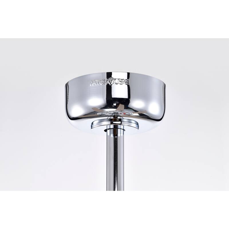 Itzel 52 Inch Modern Chrome Finish Crystal Ceiling Fan with Remote - N/A
