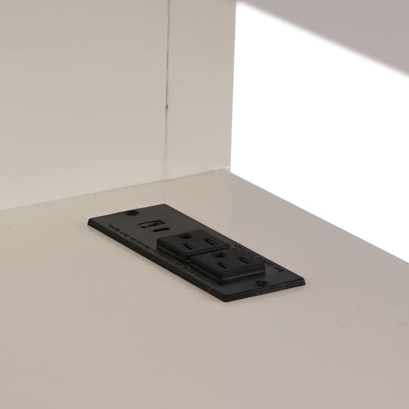 Furniture of America Elyra Modern Twin White Solid Pinewood Loft Bed with 3-Drawer Cabinet