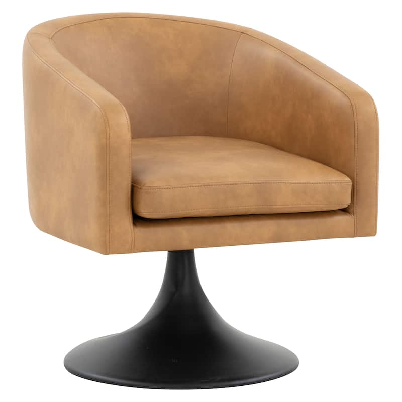 SAFAVIEH Couture Tela Pedestal Chair - 27.6" W x 29.7" L x 31.9" H - 27Wx30Dx32H