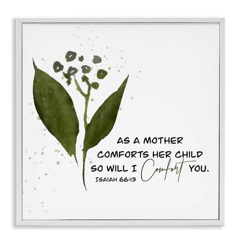 Stupell Proverb & Abstract Flower Framed Giclee Art Design By Amber Clarkson - 12 x 12 - White