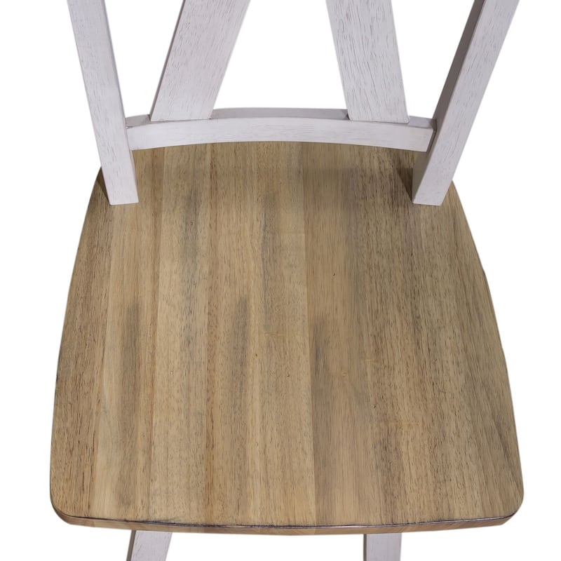 Lindsey Farm Weathered White Counter Height Swivel Chair (Set of 2)