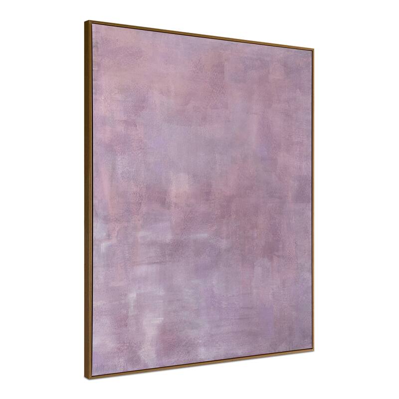 NADAAL STUDIOS Lunessa Framed Painting, Abstract Acrylic on Canvas with Solid Wood Frame Lavender Multicolor