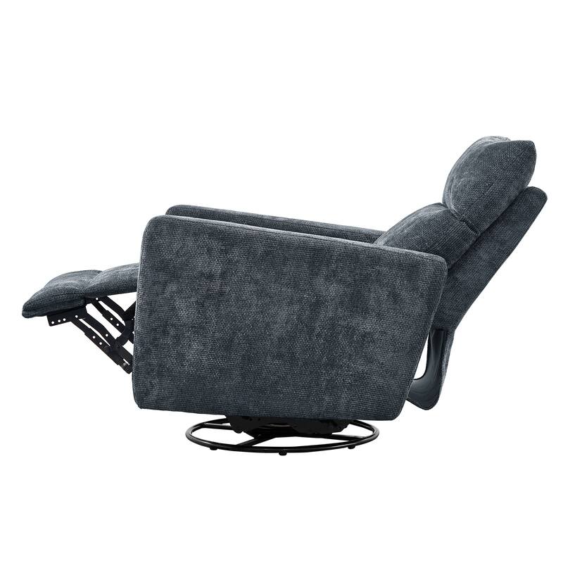 Olmas 33.5"W Power Swivel Glider Recliner with USB Charger
