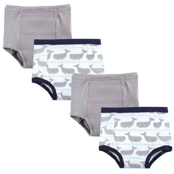 slide 1 of 1, Hudson Baby Infant and Toddler Boy Cotton Training Pants, Whales, 12-18 Months - Whales 12-18 Months - Whales