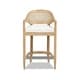 preview thumbnail 19 of 19, Americana Modern Cane Back Bar Stool - Counter or Bar Height - 26 or 30 Inch - Solid Oak Wood Frame - No Assembly Required Single - Ivory White Boucle - Counter Height