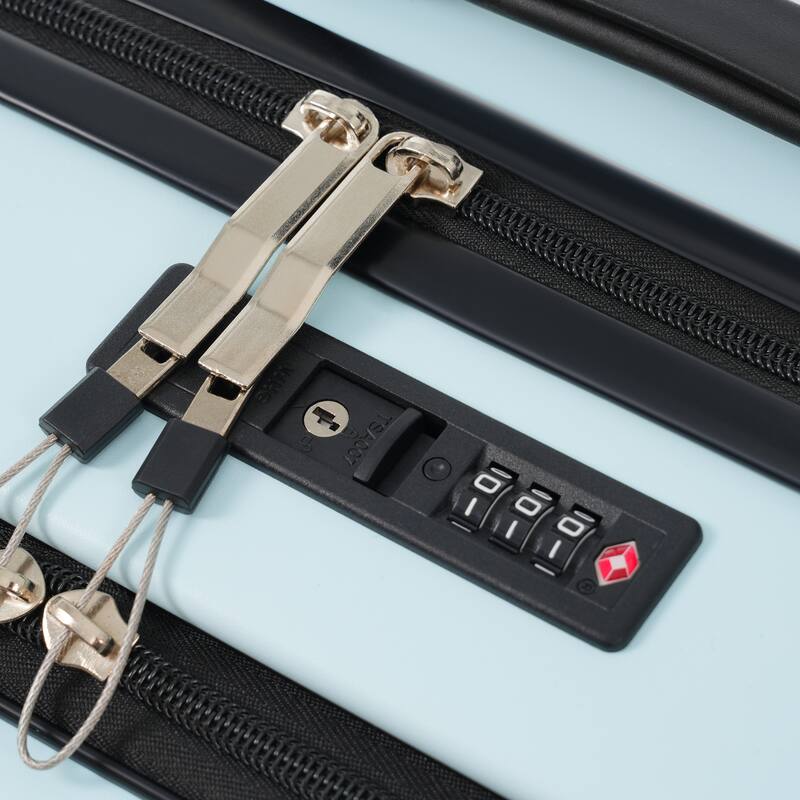 Classic 3 Piece Luggage Set Lightweight Hardside Suitcase TSA Lock Spinner Wheels, Front Opening Luggage Set for Home Travel