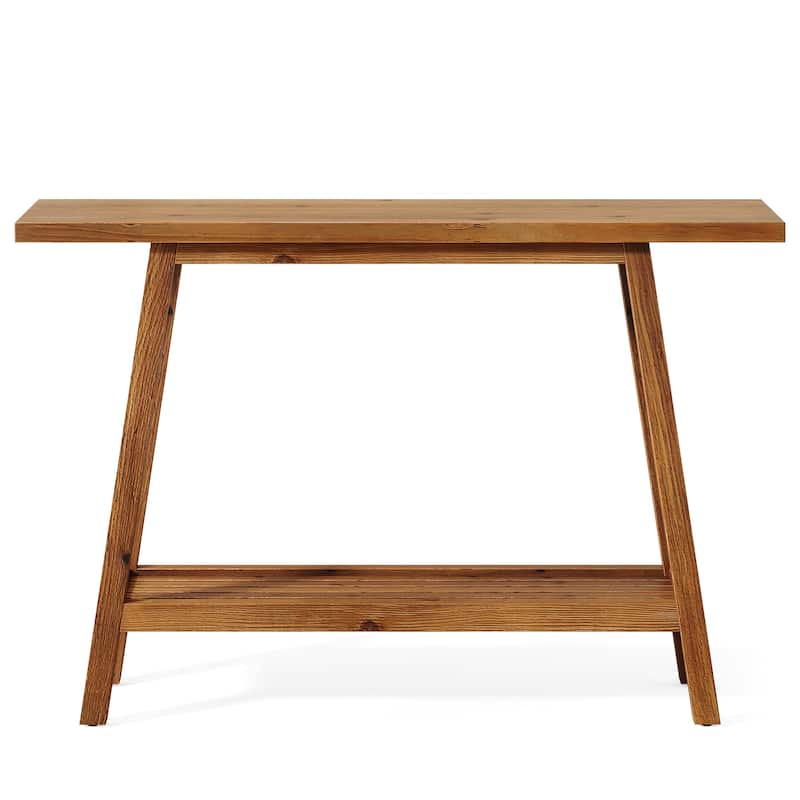 Solid Wood Console Table, Entryway Table with Storage Shelf, Couch Behind Sofa Table Hallway Foyer Accent Table