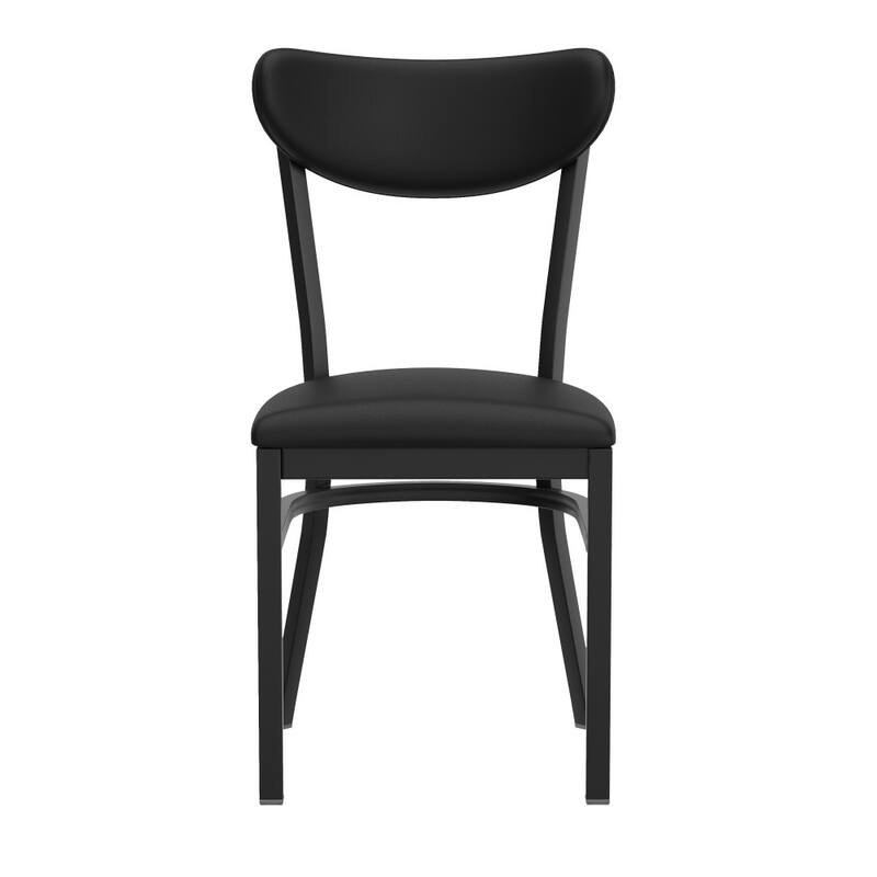 2PK Commercial Metal Dining Chairs with Boomerang Back