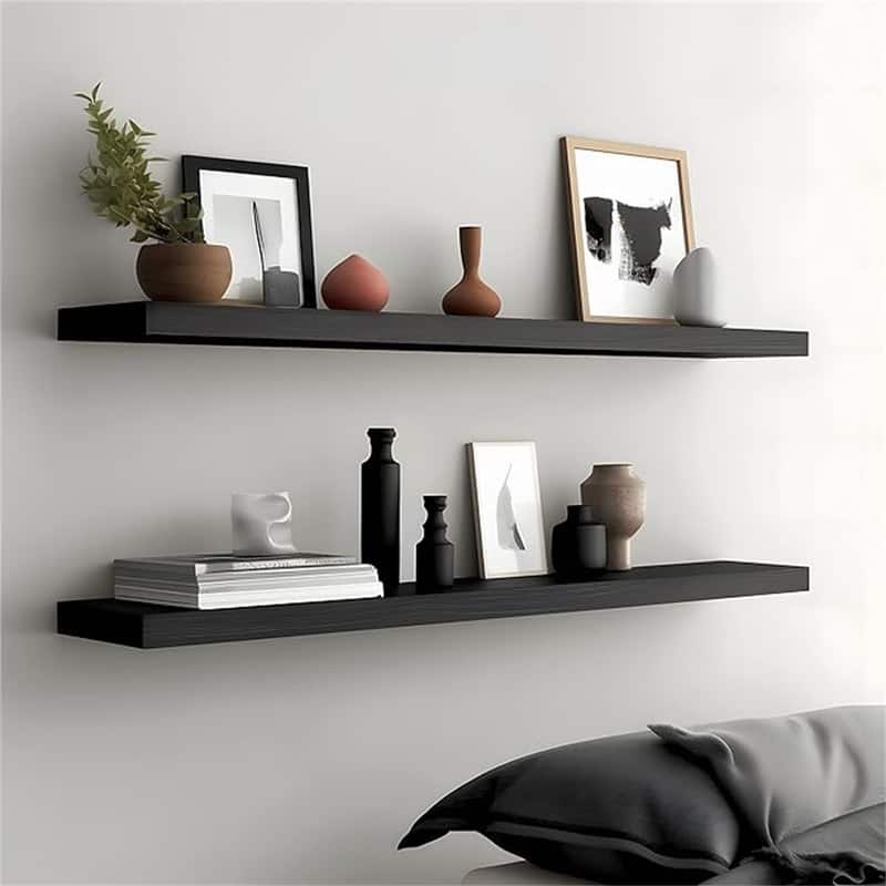 Wall Mounted Farmhouse Wooden Wall Shelf - 36"D x 6"W x 4"H