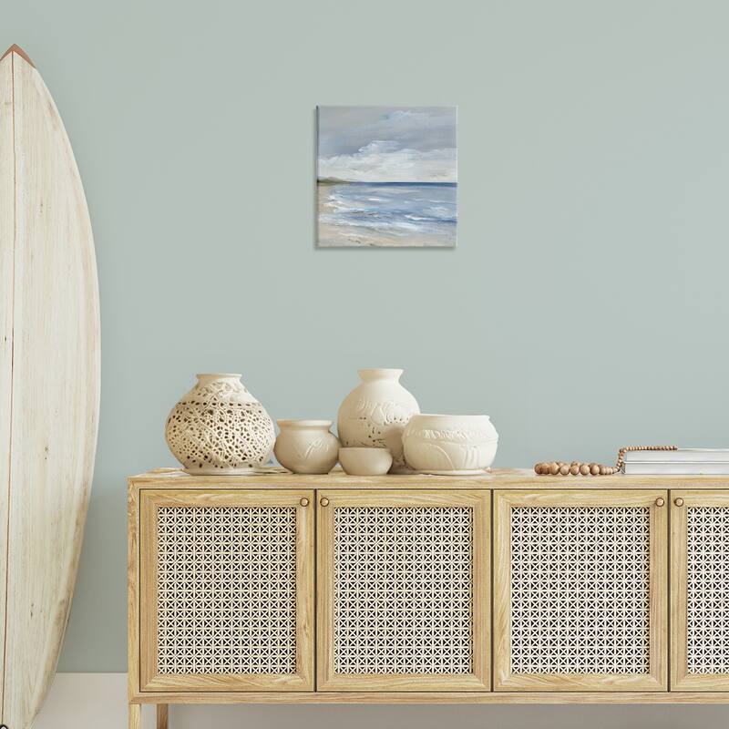 Stupell Stormy Beach Landscape Canvas Wall Art Design By Nan