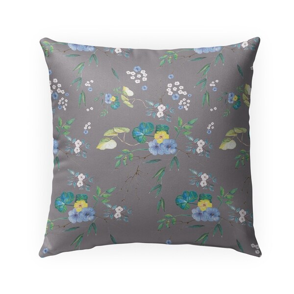 FLORAL GREY Indoor-Outdoor Pillow By Anne Cote. Opens flyout.
