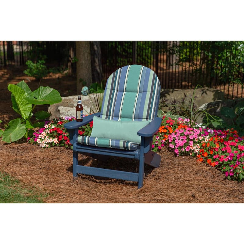 Sunbrella Solid Fabric 1-Piece Outdoor Adirondack Chair Cushion, 20.5"W x 49"L