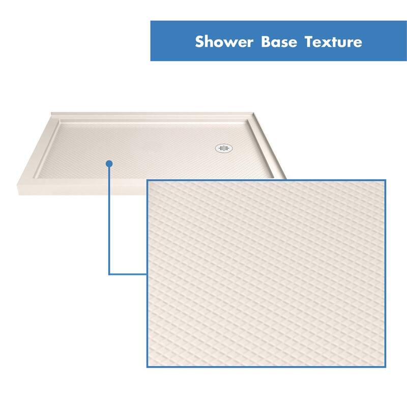 DreamLine SlimLine 36 in. D x 54 in. W x 2 3/4 in. H Double Threshold Shower Base - 36" x 54"