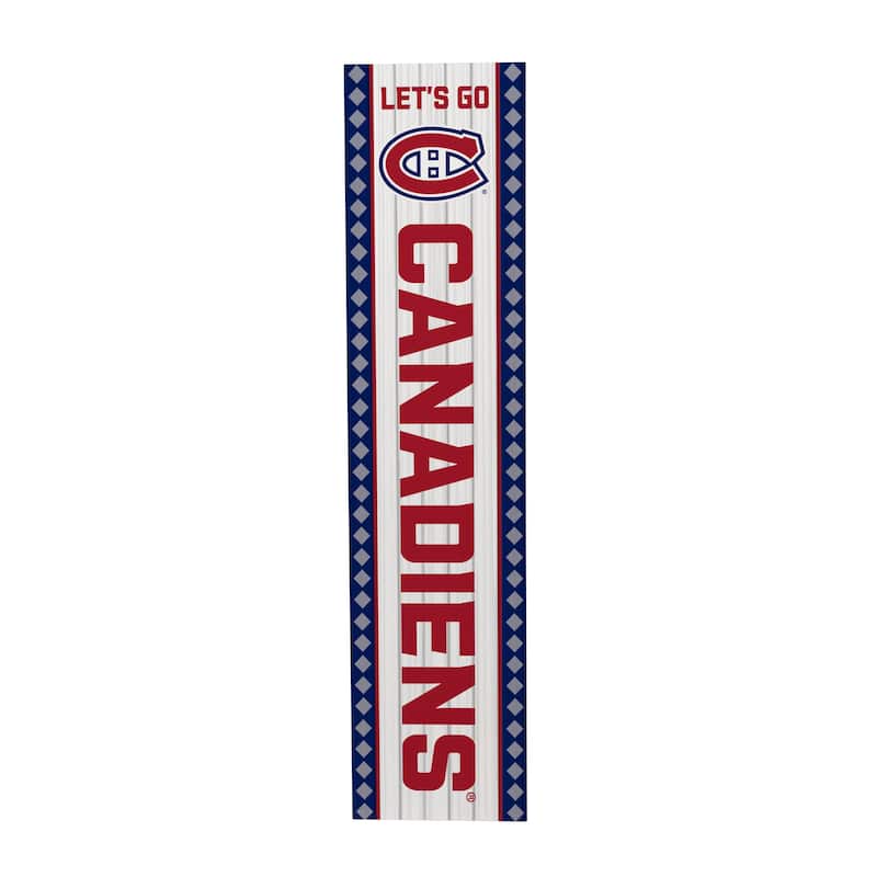 47" Double Sided Seasonal Porch Leaner, Montreal Canadiens - 47" x 11.25"