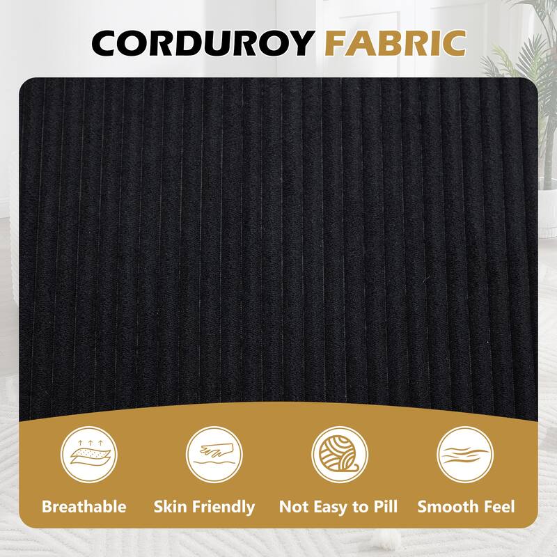 67.5''Chaise Lounge Chair 46'' Wide Seat Indoor Corduroy Oversized Sleeper Sofa