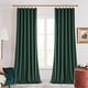 preview thumbnail 1 of 8, Deconovo Velvet Room Darkening Curtain Panel, Thermal Insulated 52x108-1PC - Green