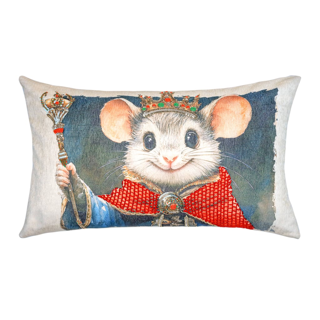 Vibhsa Mouse King Christmas Pillow 14" x 24"