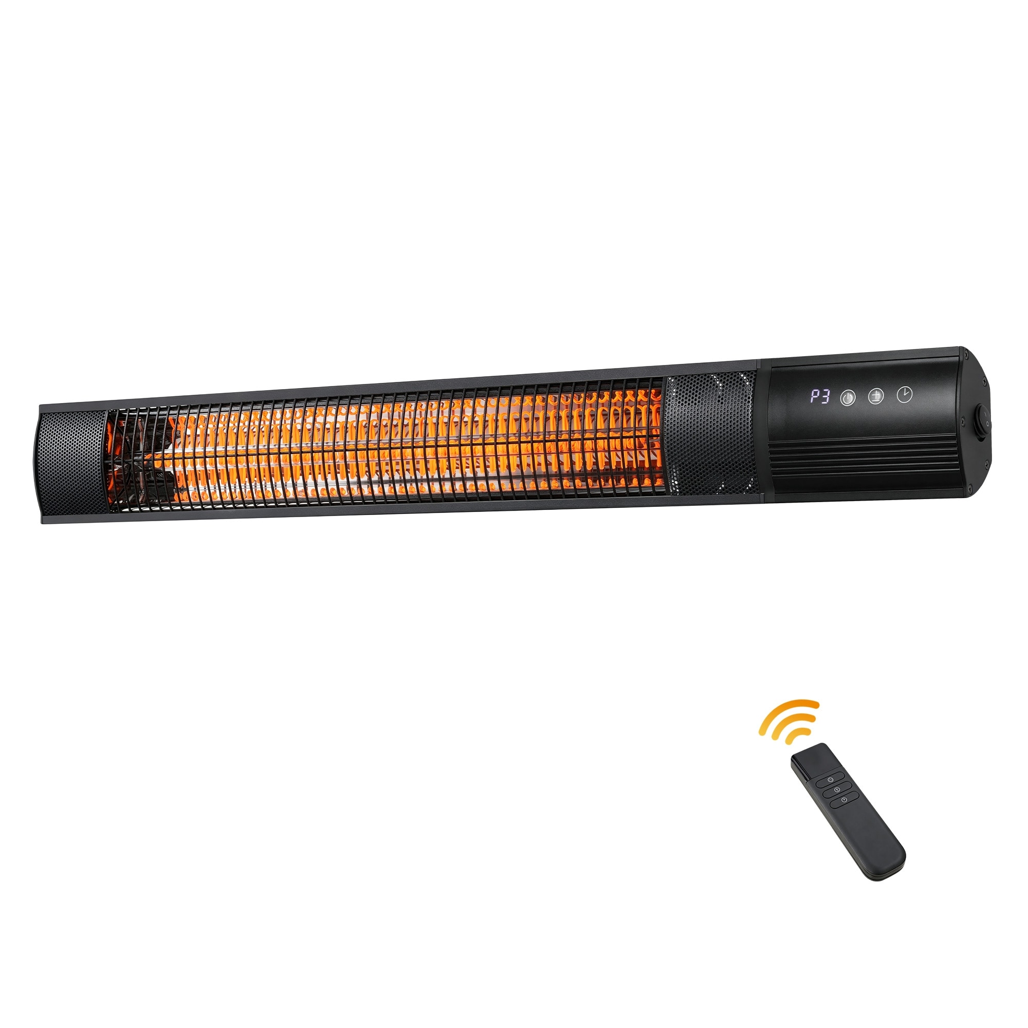 1500W Wall Mounted Carbon Fiber Heater with Remote Control, 3 Heat Settings