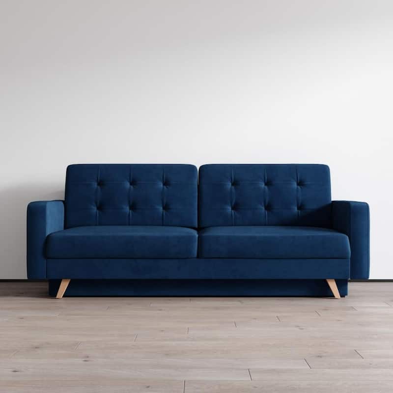 Vegas Queen Futon Sleeper Sofa Bed - Navy