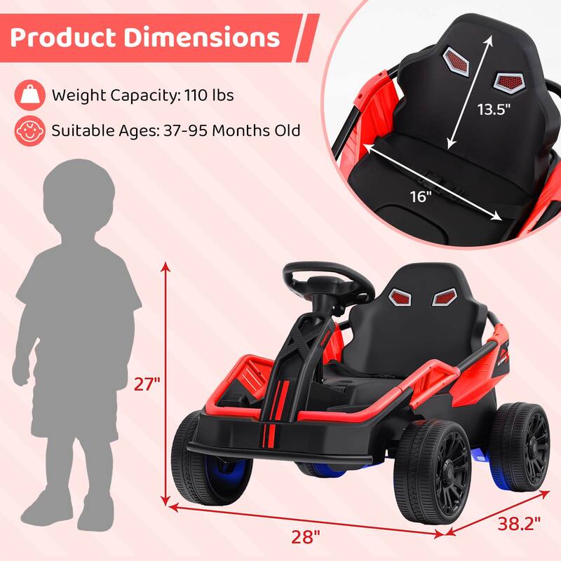 Costway Ride on Car for Big Kids 12V Battery Powered Electric UTV with - See Details