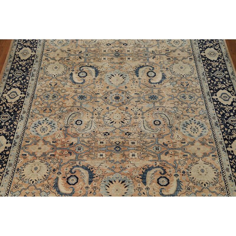 Hand Knotted Oriental 100% Wool Carpet Transitional All-Over Oranges & Rust Oushak Area Rug - 12' 1'' X 9' 1''