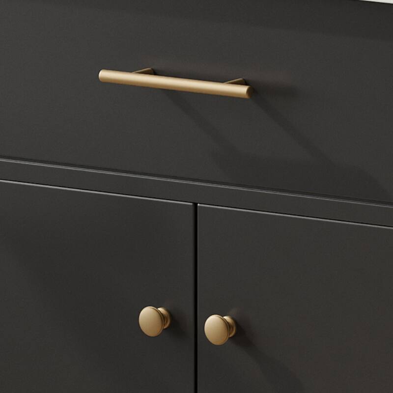 Bathroom Vanity with Ceramic Sink, Wooden Bathroom Storage Cabinet, Bathroom Cabinet with Soft Close Doors & Adjustable Shelf