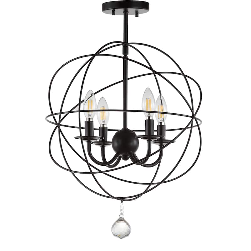 Heather 12" Metal LED Flush Mount, Oil Rubbed Bronze by JONATHAN Y