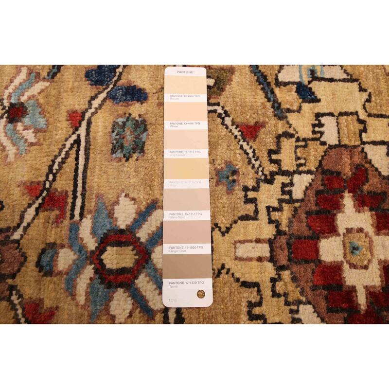ECARPETGALLERY Hand-knotted Jules Sultane Khaki Wool Rug - 7'8 x 9'10