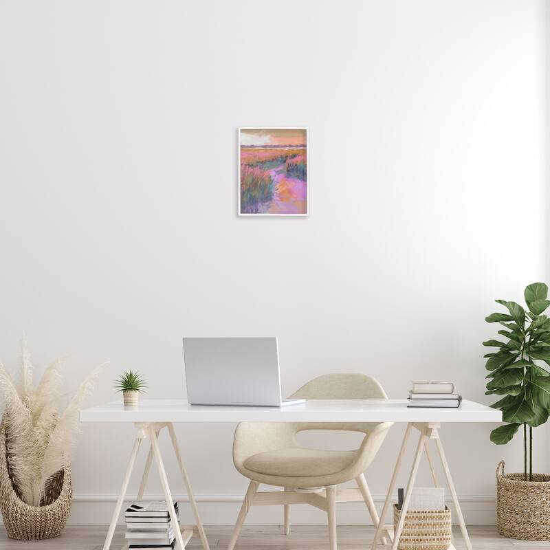Stupell Autumnal Marsh Landscape Framed Giclee Art Design By Arlington Prints