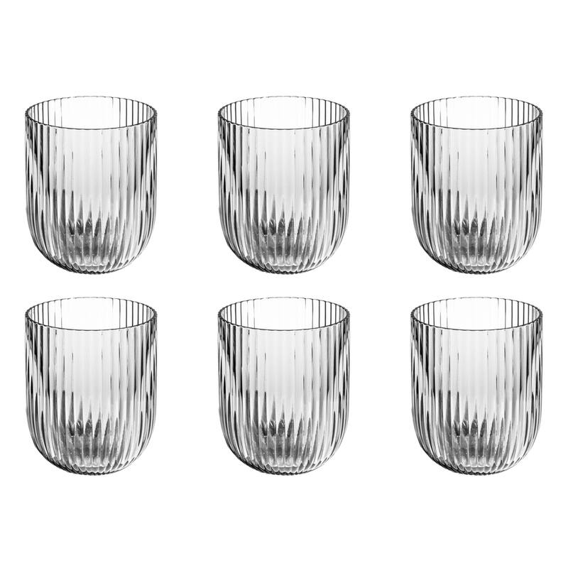 Abode Homewares Mesa Acrylic Stemless Wine Glass - 16.2 oz - Set of 6 - Clear