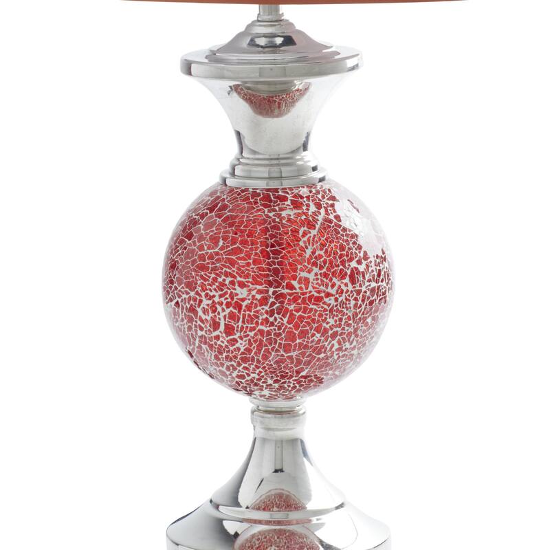 Glass Room Table Lamp - Set of 2 Red - Roche River Decor