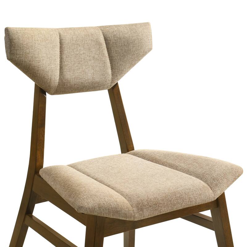 Amaris Upholstered Dining Chair in Walnut Finish - Set of 4