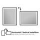 Wall Mounted Back Light Bathroom Framed LED Mirror Anti- Fog With Dimmable Light Touch Sensor And Memory Function