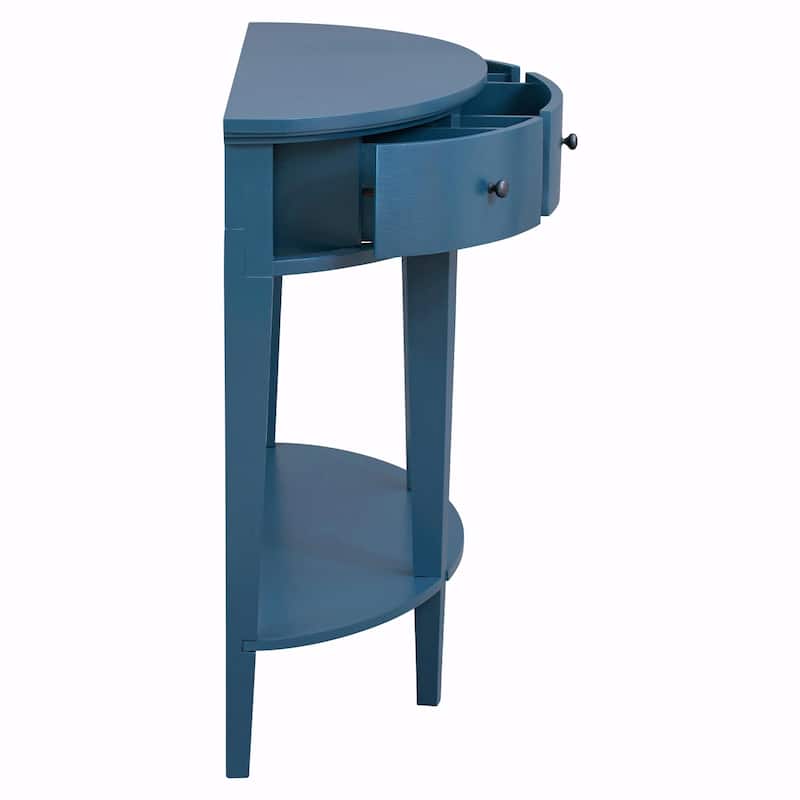 Modern Curved Console Table with 3 Drawers and 1 Shelf