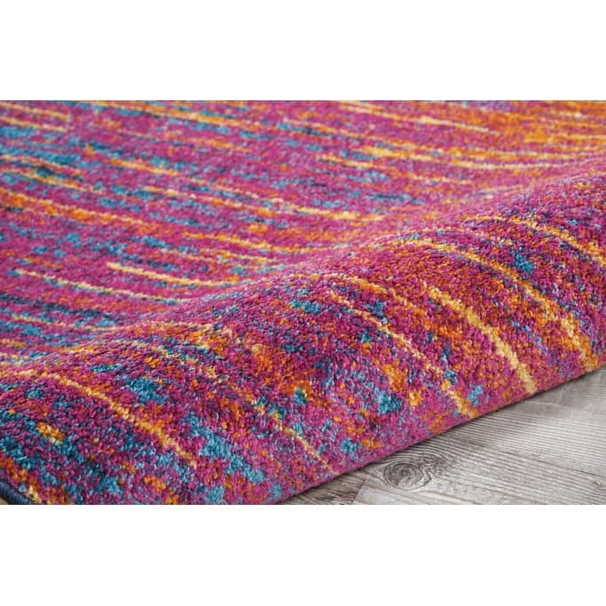 Roze Power Loomed Abstract Area Rug By HomeRoots - 9' x 12'