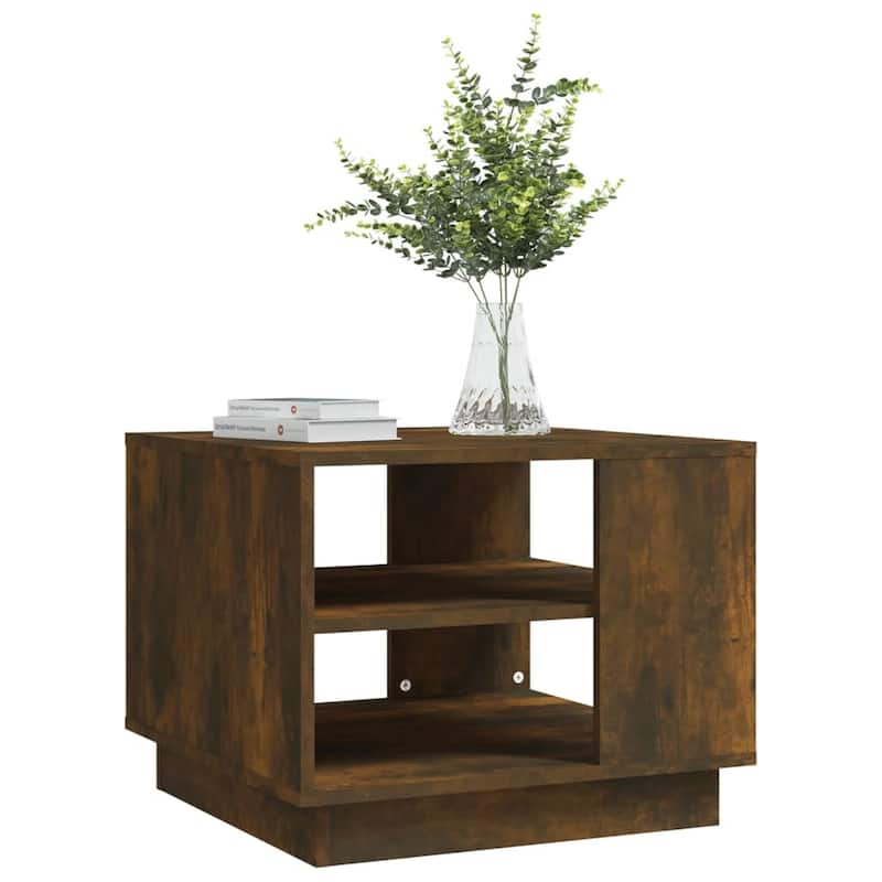 vidaXL Coffee Table Accent End Side Sofa Table for Living Room Engineered Wood - 21.7" x 21.7" x 16.9"