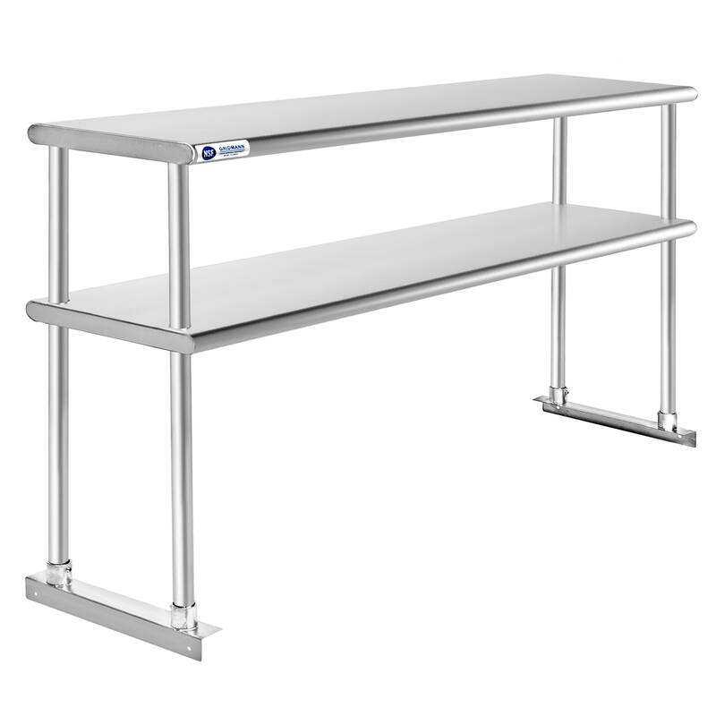 72 x 12in NSF Stainless Steel 2Tier Overshelf