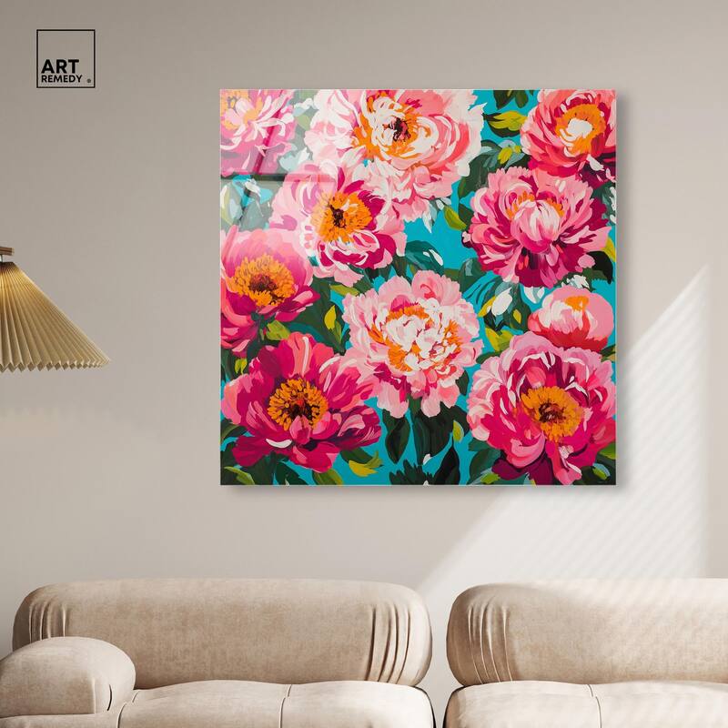 Maximalist Bloom Acrylic by Art Remedy, Ready to Hang