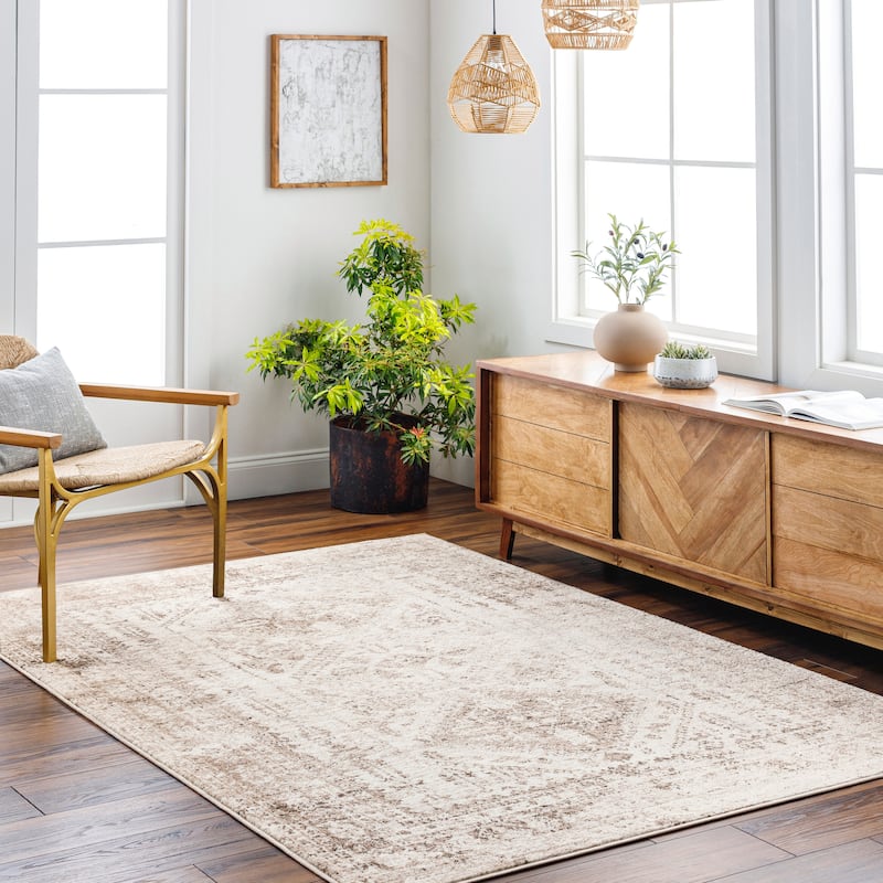 Livabliss Evry Vintage Heriz Area Rug - Brown/Grey - 5' 3" x 7' 3"