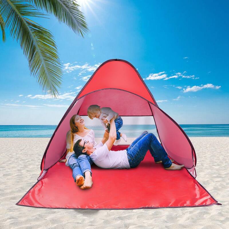 Pop Up Beach Tent Sun Shade Shelter Anti-UV Waterproof 2-3 Person - 64.96 x 59.06 x 43.31in