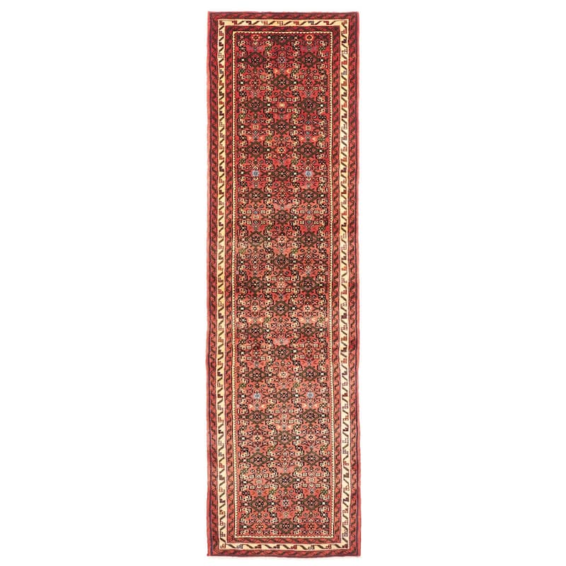 ECARPETGALLERY Hand-knotted Andelz Red Wool Rug - 2'8 x 9'7
