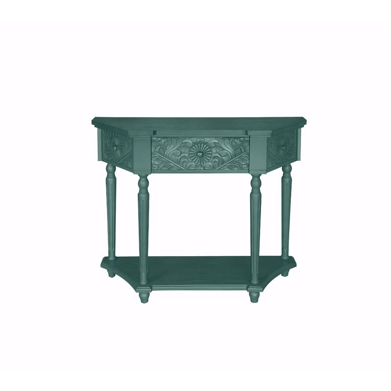 Elegant Carved 1-Drawer Console Table