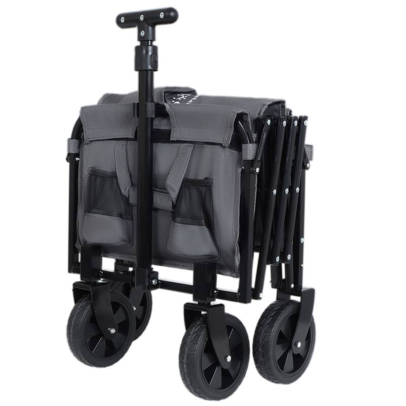 Expandable Dual Layer Utility Wagon Cart,Grocery Cart for Gardening