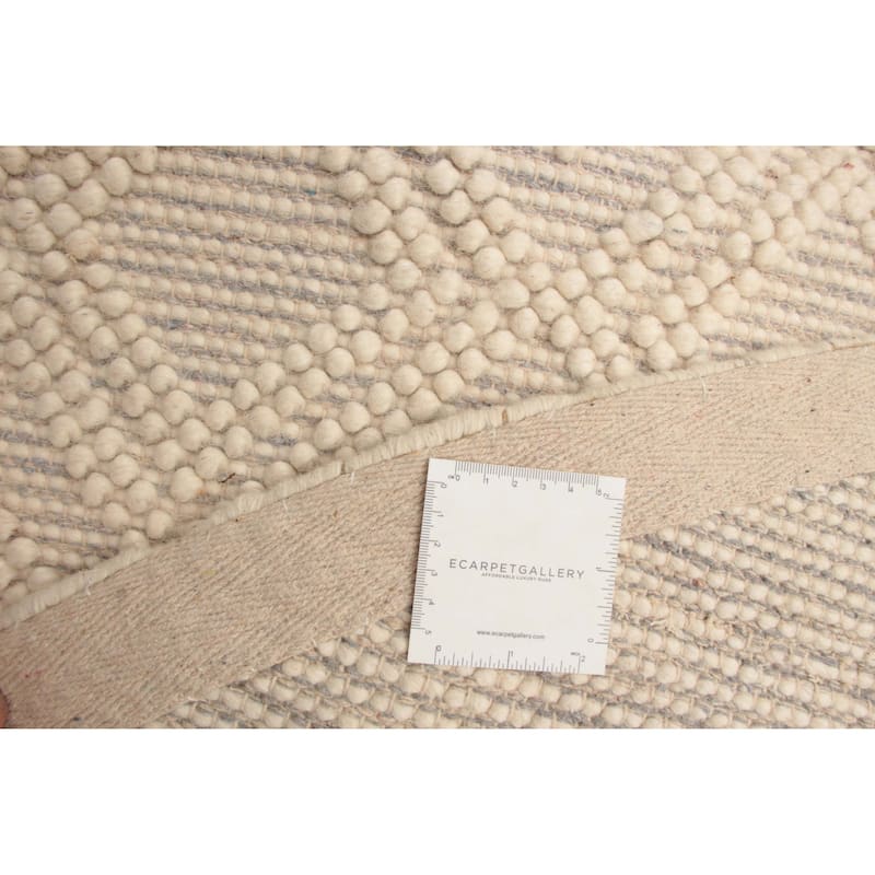 ECARPETGALLERY Braid weave Sienna Cream Wool Rug - 5'10 x 5'10