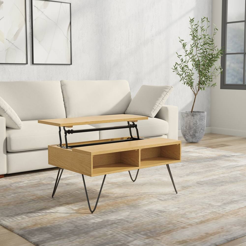 Wyndenhall Moreno Rectangle Industrial Lift Top Coffee Table