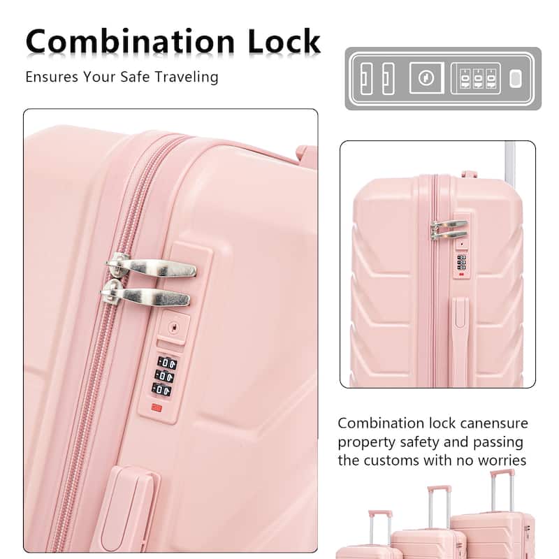 Three pcs/set in ABS Spinner Wheel Luggage
