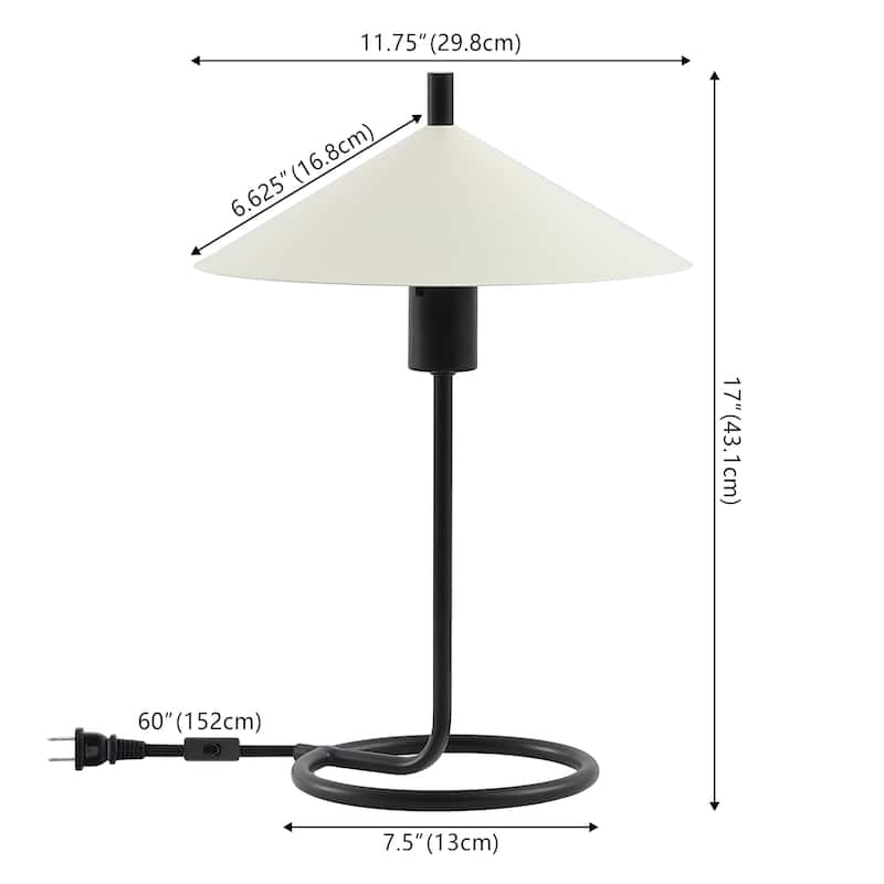 SAFAVIEH Khlo 17-inch Metal Table Lamp (LED Bulb Included) - 12"W x 12"D x 17"H